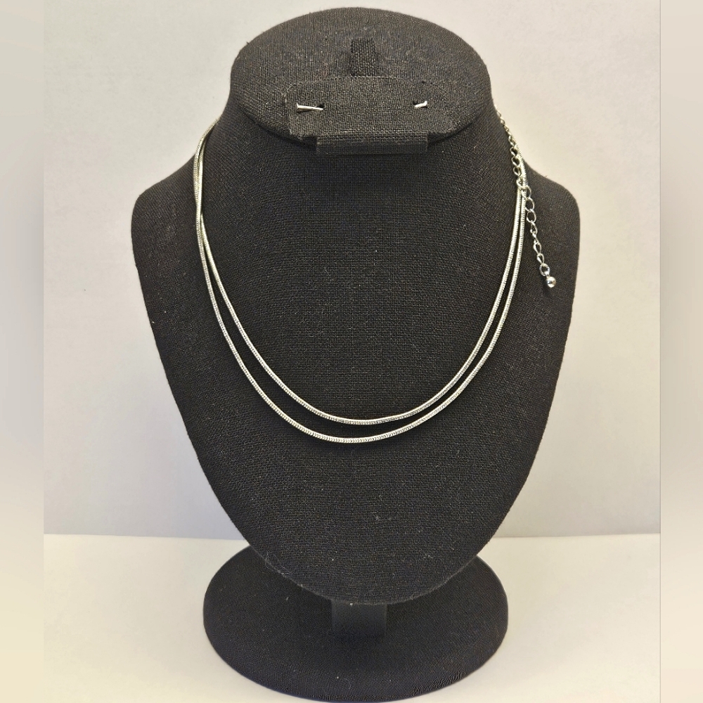 Silver Tone Snake Chain Necklace